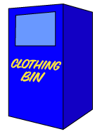Clothing recycle bin