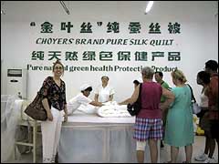 Jane visits a silk worm factory to see how Chinese silks and quilts are made