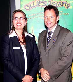 Jane Stewart (Ollie's Mum) with The Minister for Agriculture, The Honourable Robert Cameron