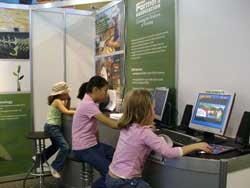 Children using Ollie interactive display at Royal Easter Show in Sydney