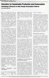 Eingana article - Education for Sustainable Production and Consumption 