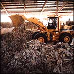 Recycled paper at mill