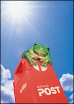 Frog on postbox
