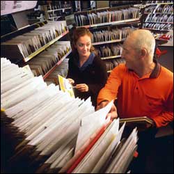Sorting mail by hand