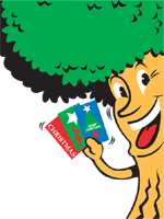 Greeting card recycling logo