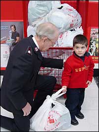 Child with Salvation Army officer