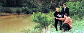 Discussing potential heritage site at Maribyrnong River with Wurundjeri Tribe representatives