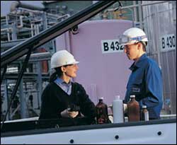 CWW officer with industrial customer