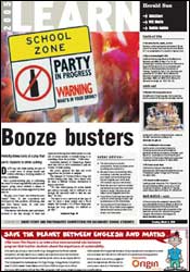 Ollie promotion front page of Herald Sun