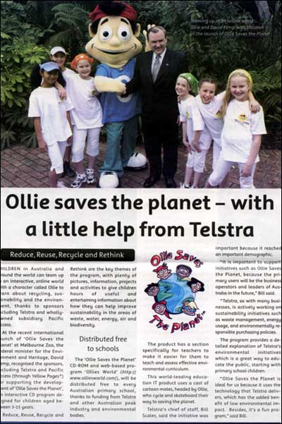 Ollie article in Our Future