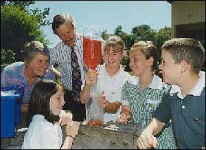 Basell person with kids