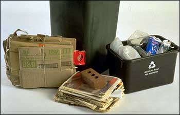 Kerbside recycling bins and materials