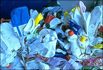 Plastic bottles for recycling