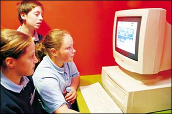 Students study recycling