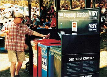 Visy Recycling Station at event