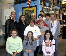 Jane, Carol and Shelley with students