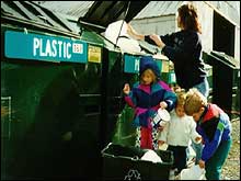Recycling drop-off in Village of Forest