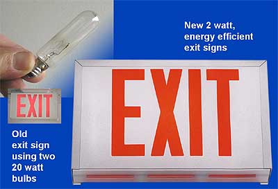 New 2 watt Exit sign.